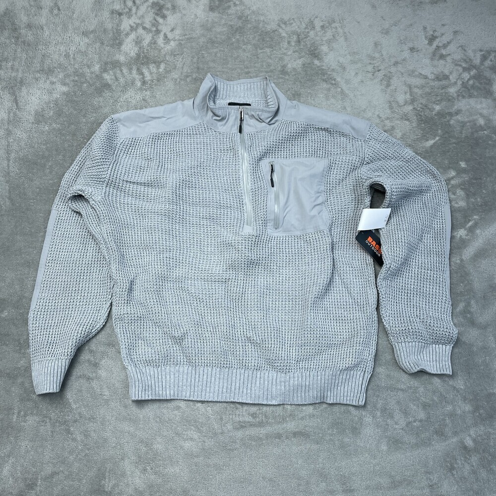 Bass Outdoor Men's XL Mixed Sweater Glacier Gray e0509